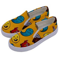 Graffiti Characters Seamless Ornament Kids  Canvas Slip Ons by Bedest