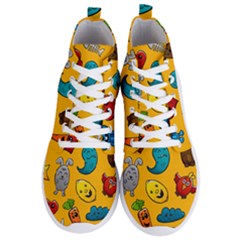 Graffiti Characters Seamless Ornament Men s Lightweight High Top Sneakers by Bedest