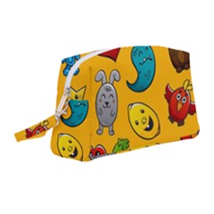 Graffiti Characters Seamless Ornament Wristlet Pouch Bag (medium) by Bedest