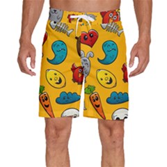 Graffiti Characters Seamless Ornament Men s Beach Shorts by Bedest