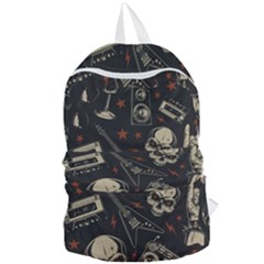 Grunge Seamless Pattern With Skulls Foldable Lightweight Backpack by Bedest