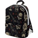 Grunge Seamless Pattern With Skulls Zip Up Backpack View1