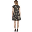 Grunge Seamless Pattern With Skulls Cap Sleeve High Waist Dress View4