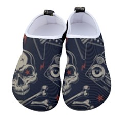 Grunge Seamless Pattern With Skulls Women s Sock-style Water Shoes