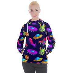 Space Pattern Women s Hooded Pullover