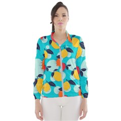 Pop Art Style Citrus Seamless Pattern Women s Windbreaker by Bedest