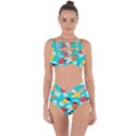 Pop Art Style Citrus Seamless Pattern Bandaged Up Bikini Set  View1