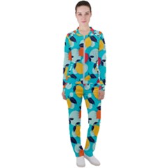 Pop Art Style Citrus Seamless Pattern Casual Jacket And Pants Set by Bedest