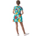 Pop Art Style Citrus Seamless Pattern Kids  Short Sleeve Pinafore Style Dress View2