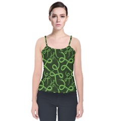 Snakes Seamless Pattern Velvet Spaghetti Strap Top by Bedest