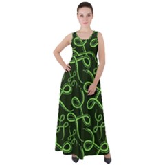 Snakes Seamless Pattern Empire Waist Velour Maxi Dress by Bedest