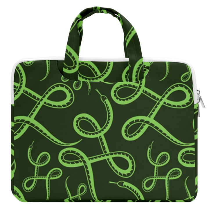 Snakes Seamless Pattern MacBook Pro 13  Double Pocket Laptop Bag