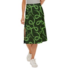 Snakes Seamless Pattern Midi Panel Skirt by Bedest