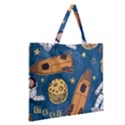 Missile Pattern Zipper Large Tote Bag View2