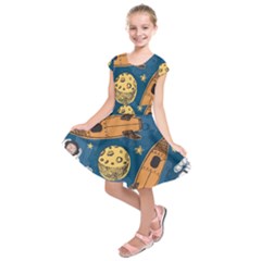 Missile Pattern Kids  Short Sleeve Dress by Bedest