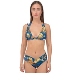 Missile Pattern Double Strap Halter Bikini Set by Bedest