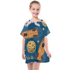 Missile Pattern Kids  One Piece Chiffon Dress by Bedest