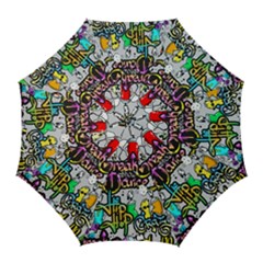 Hip Hop Background Golf Umbrellas by Bedest