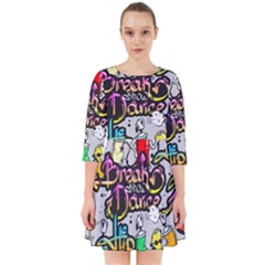 Hip Hop Background Smock Dress by Bedest