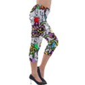 Hip Hop Background Lightweight Velour Capri Leggings  View4