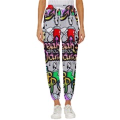 Hip Hop Background Women s Cropped Drawstring Pants