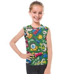 Pop Art Colorful Seamless Pattern Kids  Mesh Tank Top by Bedest