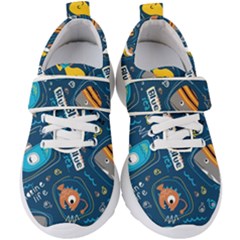 Seamless Pattern Vector Submarine With Sea Animals Cartoon Kids  Velcro Strap Shoes