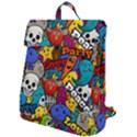 Graffiti Characters Seamless Pattern Flap Top Backpack View1