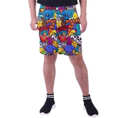 Graffiti Characters Seamless Pattern Men s Pocket Shorts by Bedest