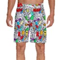 Graffity Characters Seamless Pattern Art Men s Beach Shorts View1