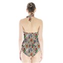 Tattoo Pattern Halter Swimsuit View2