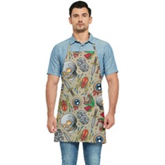 Tattoo Pattern Kitchen Apron by Bedest