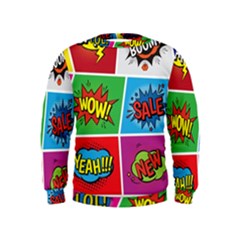 Pop Art Comic Vector Speech Cartoon Bubbles Popart Style With Humor Text Boom Bang Bubbling Expressi Kids  Sweatshirt by Bedest