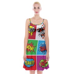 Pop Art Comic Vector Speech Cartoon Bubbles Popart Style With Humor Text Boom Bang Bubbling Expressi Spaghetti Strap Velvet Dress