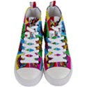 Pop Art Comic Vector Speech Cartoon Bubbles Popart Style With Humor Text Boom Bang Bubbling Expressi Women s Mid-Top Canvas Sneakers View1