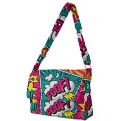 Comic Colorful Seamless Pattern Full Print Messenger Bag (l) by Bedest