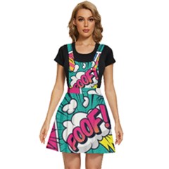 Comic Colorful Seamless Pattern Apron Dress