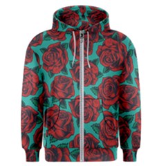 Vintage Floral Colorful Seamless Pattern Men s Zipper Hoodie