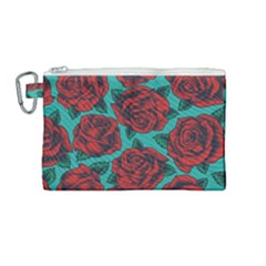 Vintage Floral Colorful Seamless Pattern Canvas Cosmetic Bag (medium) by Bedest