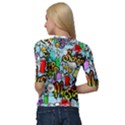 Graffiti Characters Seamless Patterns Quarter Sleeve Raglan T-Shirt View2