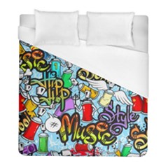 Graffiti Characters Seamless Patterns Duvet Cover (full/ Double Size) by Bedest