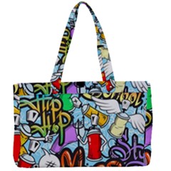 Graffiti Characters Seamless Patterns Canvas Work Bag by Bedest