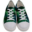 Tropical Green Leaves Background Men s Low Top Canvas Sneakers View1