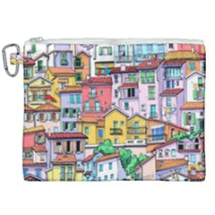 Menton Old Town France Canvas Cosmetic Bag (xxl) by Bedest