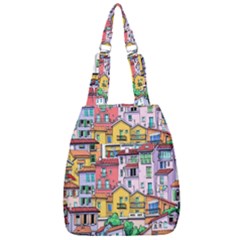 Menton Old Town France Center Zip Backpack by Bedest