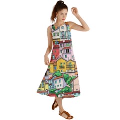 Menton Old Town France Summer Maxi Dress by Bedest