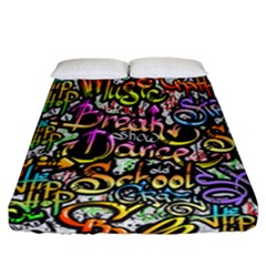 Graffiti Word Seamless Pattern Fitted Sheet (california King Size) by Bedest