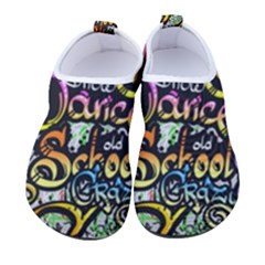 Graffiti Word Seamless Pattern Women s Sock-style Water Shoes