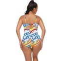 Colorful City Life Horizontal Seamless Pattern Urban City Retro Full Coverage Swimsuit View4