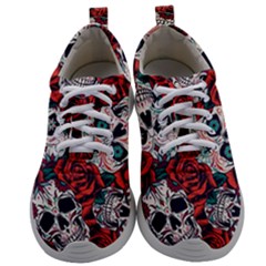 Vintage Day Dead Seamless Pattern Mens Athletic Shoes